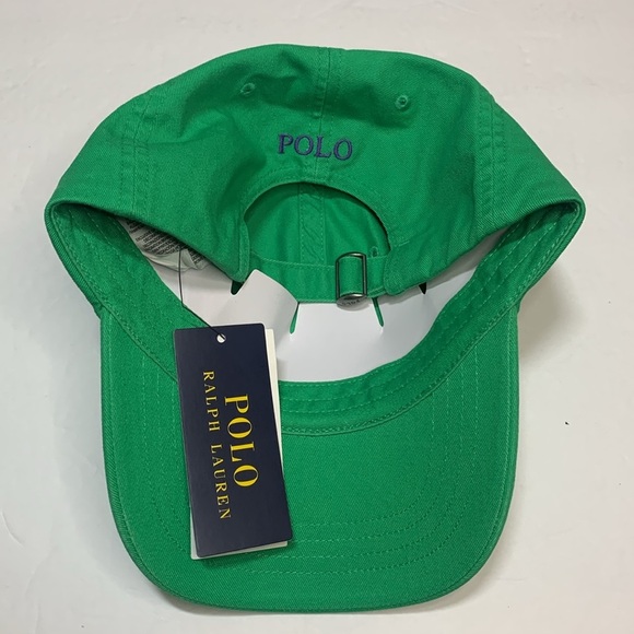 Polo Ralph Lauren Cotton Chino Sports Cap Green New - Picture 5 of 10